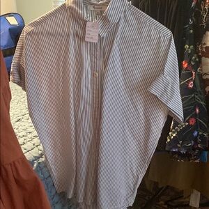 MADEWELL women’s Blue Striped Shirt